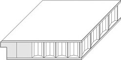 Illustration des Aufbaus einer Wabeneinlage