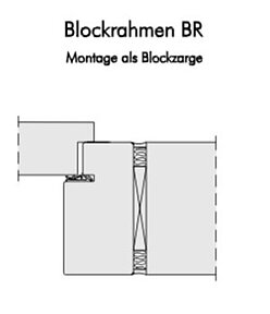 Skizze einer Blockzarge